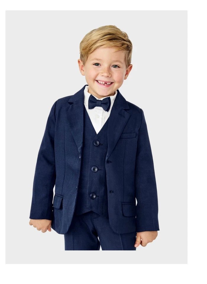Traje Gymboree, talla 8 - Excelente estado - Traje blazer de 3 piezas azul marino para niños Foto 1 de 4