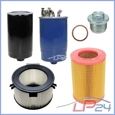 KIT REVISION FILTRE À HUILE AIR HABITACLE GASOIL B POUR VW TRANSPORTER T4 2.4 D - Photo 1/4