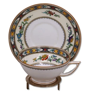 Mintons Berkeley B1020 Raised Enamel Tea Cup & Saucer Antique 1920's - Picture 1 of 4