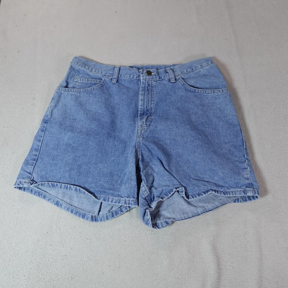 Pantalones Cortos Y2K Riders Para Mujer 16 Medianos Azul Denim Jean Tiro Alto Informales De Colección Mamá Foto 1 de 4