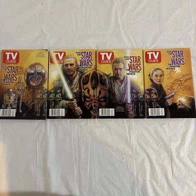 Set Of 4 Star Wars The Phantom Menace Special Issue TV Guides MediaOne Editions - Image 1 of 4