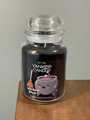 洋基蜡烛女巫酿造 22 盎司黑色罐蜡烛万圣节秋季全新 2025 — 第 1/3 张图片