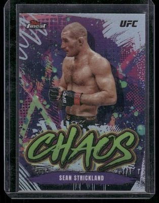 2024 Topps Finest UFC #CHA-11 Sean Strickland Chaos Refractors - Image 1 of 2