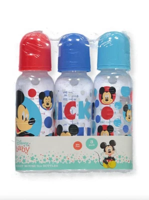 Детские бутылочки Disney Mickey Mouse 9 унций запечатанные совершенно новые - упаковка 3 шт. - Изображение 1 из 2