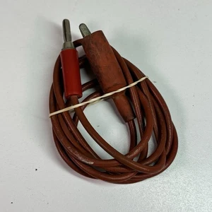 VTG Mueller Electric Co. Test Lead Banana Plug Clip Red Brown Cleveland USA - Picture 1 of 5