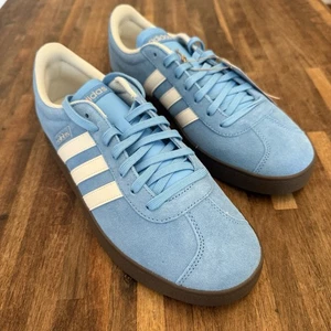 Adidas VL Court 2.0 Semi Blue Burst Lace Up Casual Shoes JI0496 Men's Size 9.5 - Picture 1 of 5