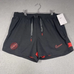 Portland Thorns pantaloncino donna grande nero rosso away kit NWSL calcio 2022 Vaporknit - Foto 1 di 7
