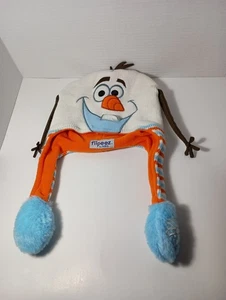 VINTAGE FLIPEEZ  BEANIE HAT BY ABG DISNEY FROZEN OLAF SNOWMAN TESTED HTF RARE - Picture 1 of 2