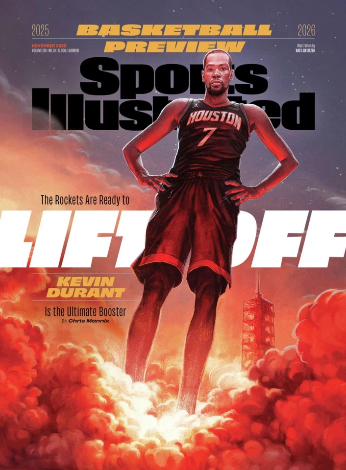 KEVIN DURANT - VISTA PREVIA DE BALONCESTO - Revista Sports Illustrated - Noviembre 2025 Foto 1 de 1