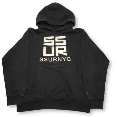 Sudadera con Capucha Vintage Pequeña SSUR New York Negra Gráfica Hecha en EE. UU. Foto 1 de 4