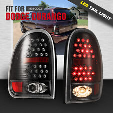 LED Tail Lights for 98-03 Dodge Durango 96-00 Caravan Black Clear Rear Lamp Pair