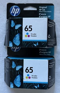 2-PACK HP GENUINE 65 TRI-COLOR INK EXP JUNE 2022 - Picture 1 of 3