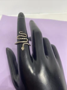 Vintage Sterling Silver 925 Snake Ring Size 7.25 - Picture 1 of 5