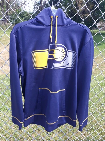 Indiana Pacers Adidas Hoodie Pullover Sweater Unworn Condition Medium 100% Poly Cover