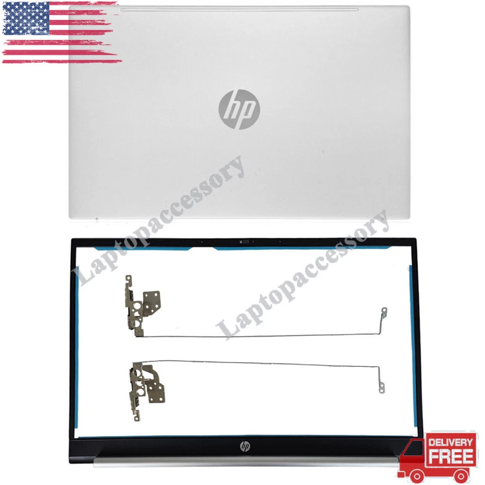 Cubierta trasera superior/bisel/bisagras plateadas para HP Pavilion 15Z-EH 15-EH 15-EG M08901-001 Foto 1 de 4