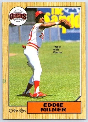 1987 O-Pee-Chee Eddie Milner San Francisco Giants #253 - Image 1 of 2