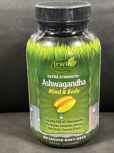 Irwin Naturals Extra Strength Ashwagandha Mind&body EXP06/30/25 - Picture 1 of 2