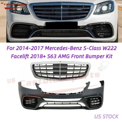 Parachoques delantero W222 S500 Facelift 2018+ S63 AMG para Mercedes Benz Clase S 2014-17 Foto 1 de 4