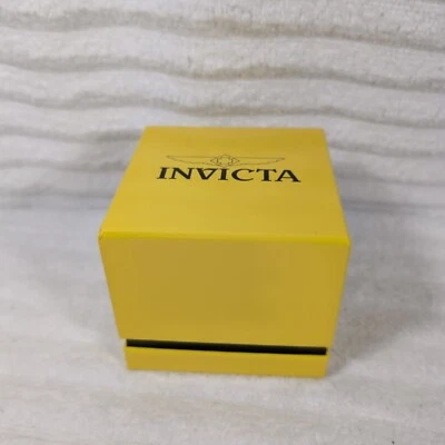 Invicta Watch Box Yellow Gift Display Case Box Only Present Removable Top  - Image 1 of 4