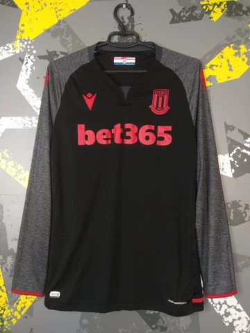 Stoke City Training Jersey Long Sleeve Football Shirt Macron Mens Size L ig93 Cover