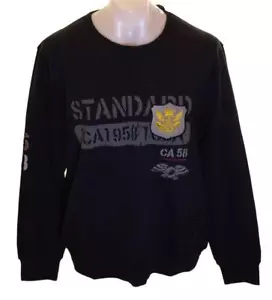 New Men's Christian Audigier Sweatshirt Jumper Small Medium Gold Standard Black - Picture 1 of 2