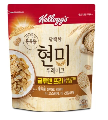Kellogg's Gluten Free Brown Rice Flakes Cereal 550g Korean Cereal - Image 1 of 4