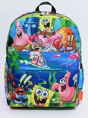 Nickelodeon Bob Esponja Patrick Sr. Cangrejo Estampado Completo 12" Mochila Bolso Cartera  Foto 1 de 4