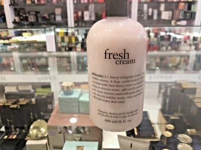 Champú Philosophy Fresh Cream, gel de ducha y baño de burbujas 480 ml Foto 1 de 3