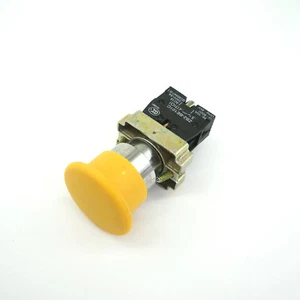 Interruptor de botón amarillo con cabeza de hongo momentáneo XB2BC51C 1 NO reemplaza tele - Imagen 1 de 4