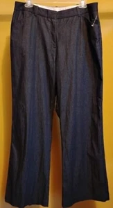 NWT Worthington Women's Blue Solid Stretch Wide Leg Pants Size: 10 - Picture 1 of 2