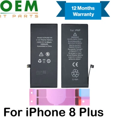 For iPhone 8 Plus Battery Replacement High Capacity Long Life 3400mAh 3.82V New Foto 1 de 4