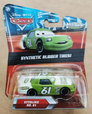 Disney Pixar Cars VITOLINE # 61 RUBBER TIRES KMART Nuovo in Blister Ottimo - Immagine 1 di 4