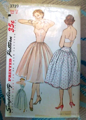 Simplicity Vintage 50s Sewing Pattern 3739 Full Skirt Petticoat & Slip Size 12 - Image 1 of 2
