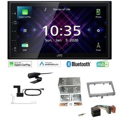 JVC Autoradio Apple CarPlay Android  DAB+ für Porsche 911 2004-2008 vulkangrau - Bild 1 von 4