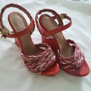 Sesto Meucci Wedges Sandals Size 6.5 Made in Italy Pre-owned - Picture 1 of 7