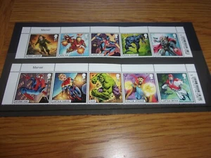 MARVEL STAMPS TITLE NAME ON TABS MNH STAMPS F/S 10 x 1st CLASS RM GB MARCH 2019 - Picture 1 of 2