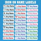 Étiquettes de nom imprimées étiquettes personnalisées en fer à repasser vêtements d'école uniforme pré-coupé