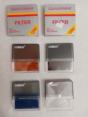 Lot of 6- 55 mm Photo Filters Cokin, Quantaray, Photoco With Holder - Image 1 of 4