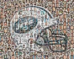 New York Jets Mosaic Art 100+ Past and Present Players NFL Wall Print Fan Gift - Picture 1 of 12