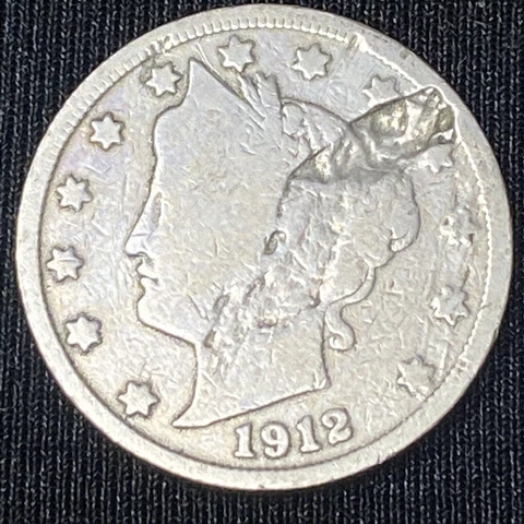 1912 Liberty Head Nickel 5c LAMINATION ERROR #39535 Cover