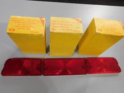 1967 CHEVROLET CAPRICE STATION WAGON TAIL LAMP LENSES NEW, GLOW BRIGHT. ONE SIDE - Image 1 of 3