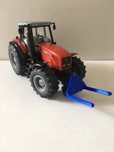 1/32 Single Bale Lifter Blue On A Frame Siku Britains Scratch Built - Picture 1 of 4