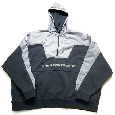 Y2K Raro Nike Ropa Deportiva 1/2 Cremallera QZ Mezcla Calle Sudadera con Capucha Para Hombre XL Foto 1 de 4