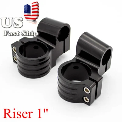 Abrazadera de horquilla con clip para motocicleta manillar elevador universal 1 pulgada 52 mm Foto 1 de 4