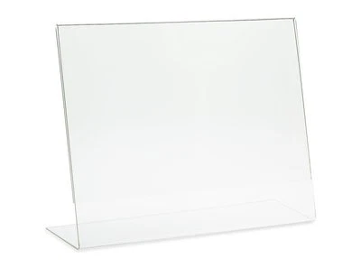 6 PC 11"x8.5" Horizontal Photo Frame Free Standing Sign Holder Clear Acrylic AZM - Image 1 of 2