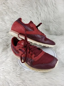 Reebok Classic dunkelrote Herren Größe 11,5 Wildleder Turnschuhe - Bild 1 von 6
