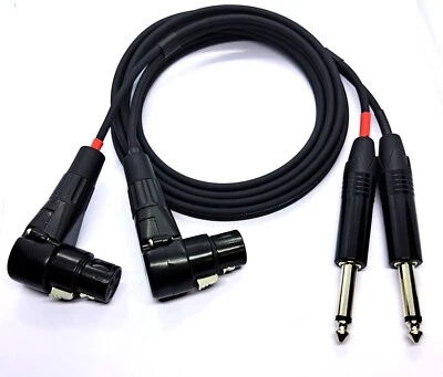 KABELBETRIEB Cavo audio stereo 2 x XLR femmina angolo su 2 x jack dritto vers. Lunghezze