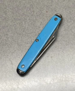 Vintage Small USA Made Pocket Knife Blue - Picture 1 of 6