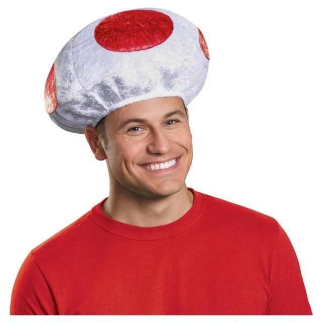 Disguise Adult Costume Accessory Red Mushroom Hat (85219ADRED)