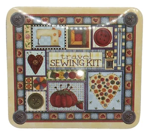 Vintage Travel Sewing Kit In A Tin Debbie Mumm NOS - Picture 1 of 4